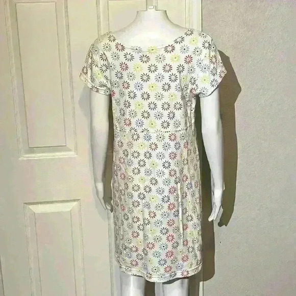 Vintage Fresh Produce Floral Scoop Neck Dress USA Cotton Mini Small Womens - Picture 2 of 11